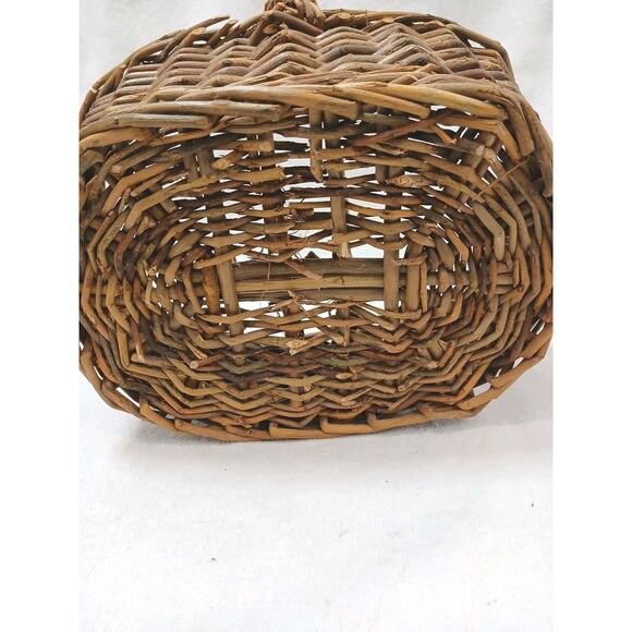 Antique Primitive Grapevine Twig Branches Basket Woven Berry Picking Holiday Old - Picture 7 of 14